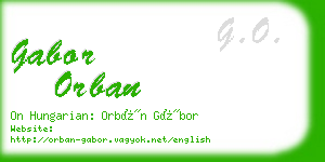 gabor orban business card